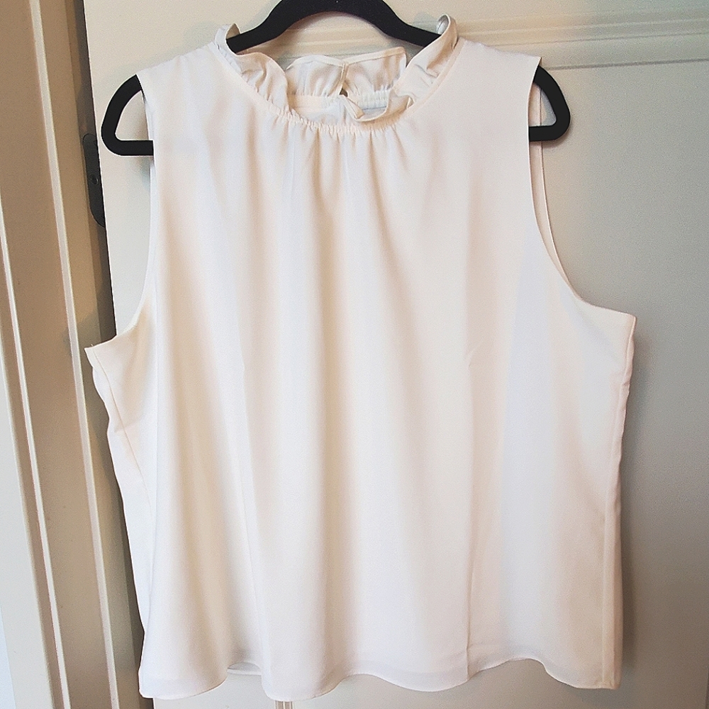 J. Crew Ruffle-Neck Sleeveless Top